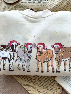 Cow Lover Animals Holiday Christmas Sweatshirt