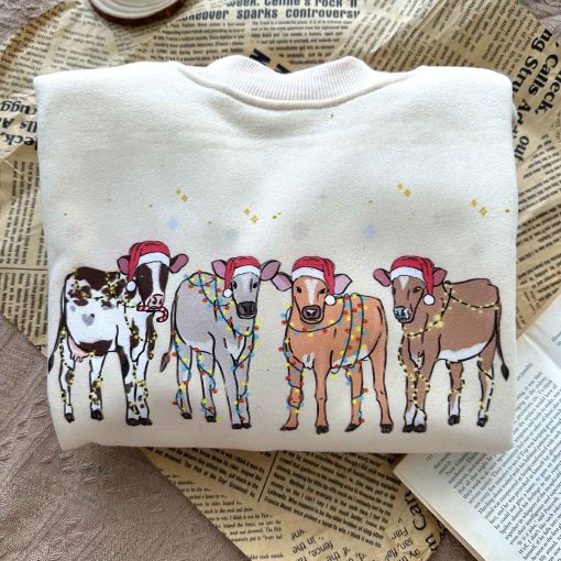 Cow Lover Animals Holiday Christmas Sweatshirt