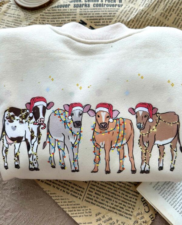 Cow Lover Animals Holiday Christmas Sweatshirt