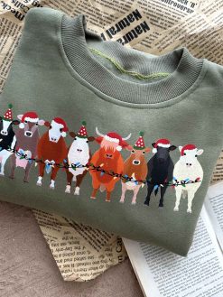 KID SIZE Cow Animals Holiday Christmas Sweatshirt