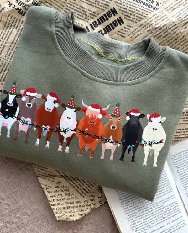 KID SIZE Cow Animals Holiday Christmas Sweatshirt