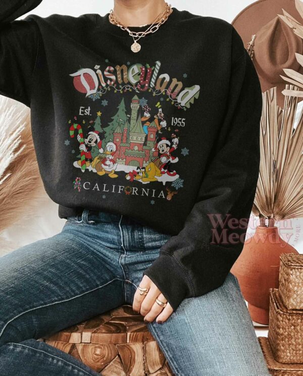 Vintage 90s Mickey Est 1955 Christmas Sweatshirt