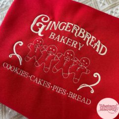 Retro Gingerbread Bakery Embroidered Crewneck