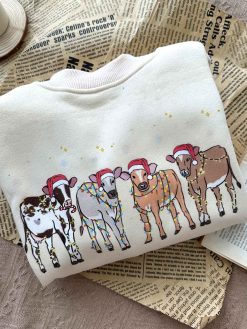 Cow Lover Animals Holiday Christmas Sweatshirt