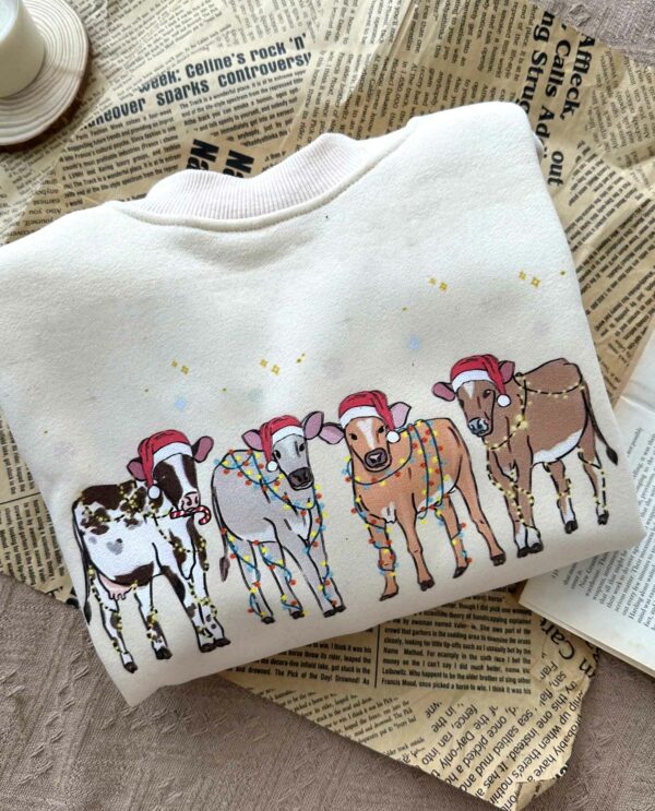 Cow Lover Animals Holiday Christmas Sweatshirt