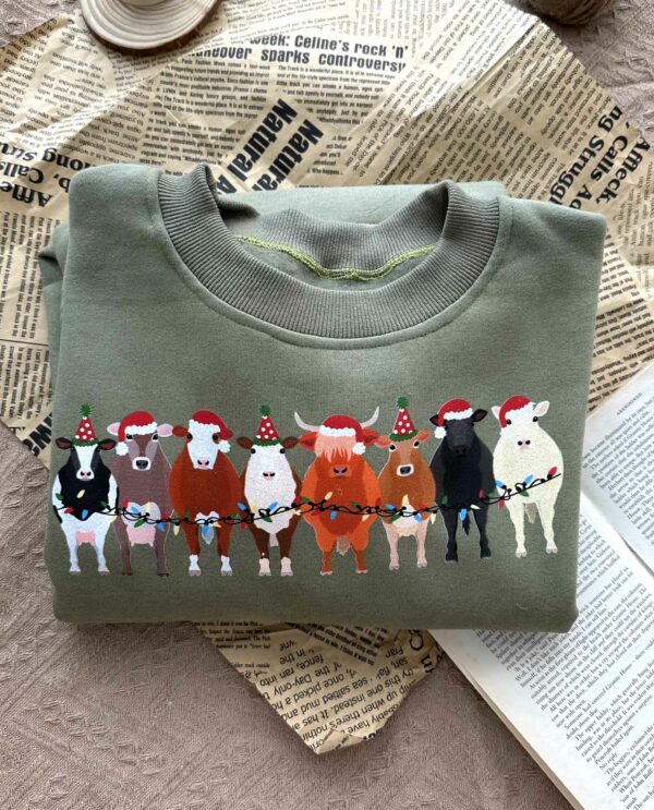 KID SIZE Cow Animals Holiday Christmas Sweatshirt