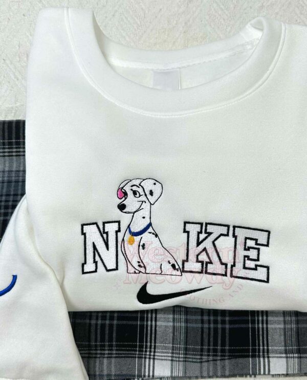 101 Dalmatians Dog Perdita Pongo Couple Embroidered Sweatshirt