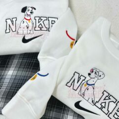 101 Dalmatians Dog Perdita Pongo Couple Embroidered Sweatshirt