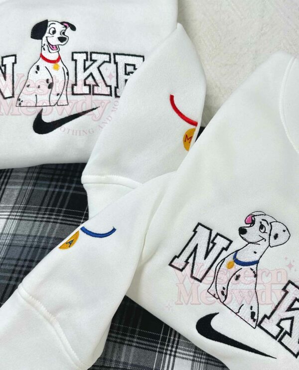 101 Dalmatians Dog Perdita Pongo Couple Embroidered Sweatshirt