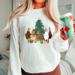 Chicken Farm Animals Ver3 Christmas Sweatshirt Chicken Farm Animals Ver3 Christmas Sweatshirt