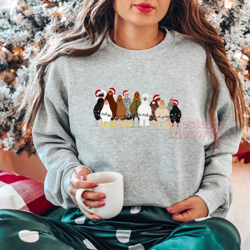 Cute Chicken Farm Animals Holiday Christmas Sweatshirt