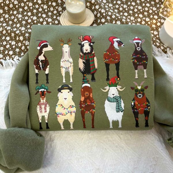 KID SIZE Goat Animal Holiday Christmas Sweatshirt