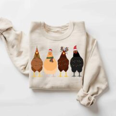 Chicken Farm Animals Ver2 Christmas Sweatshirt Chicken Farm Animals Ver2 Christmas Sweatshirt
