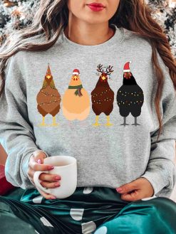 Chicken Farm Animals Ver2 Christmas Sweatshirt