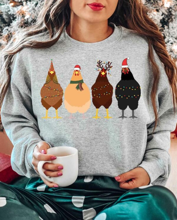 Chicken Farm Animals Ver2 Christmas Sweatshirt