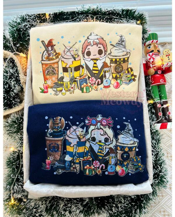 Cute Hogwarts Harry Potter Coffee Cups Sweatshirt