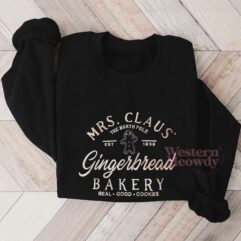 Mrs Claus Gingerbread The North Pole Embroidered Crewneck