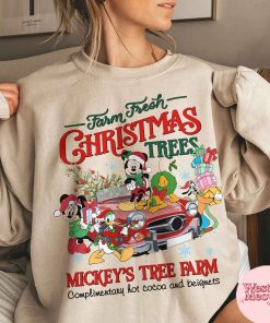 Vintage Mickey Christmas Trees Farm Sweatshirt