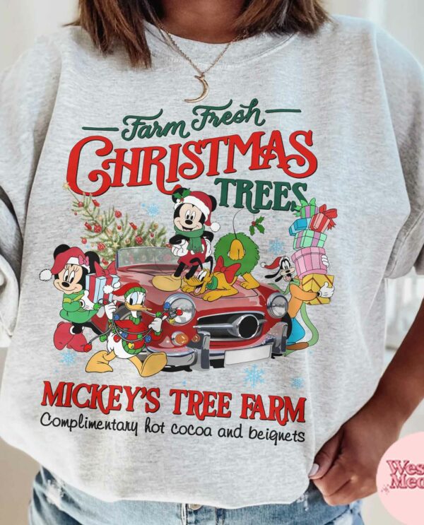 Vintage Mickey Christmas Trees Farm Sweatshirt