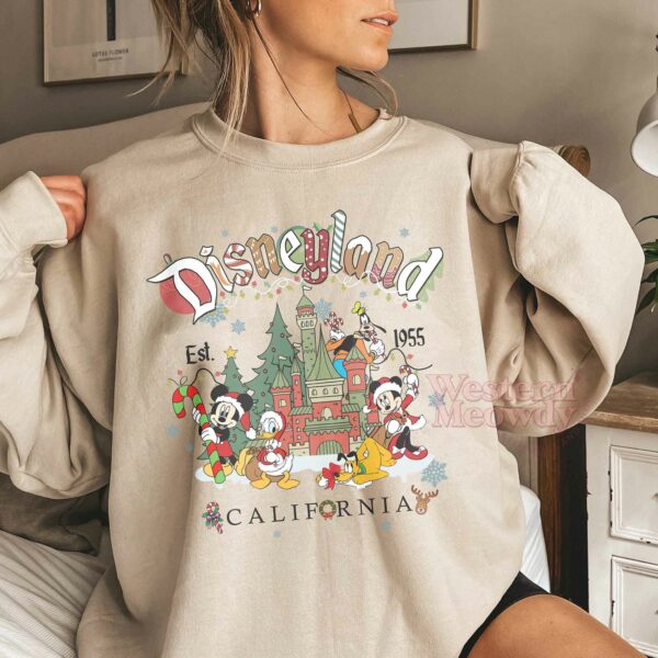 Vintage 90s Mickey Est 1955 Christmas Sweatshirt