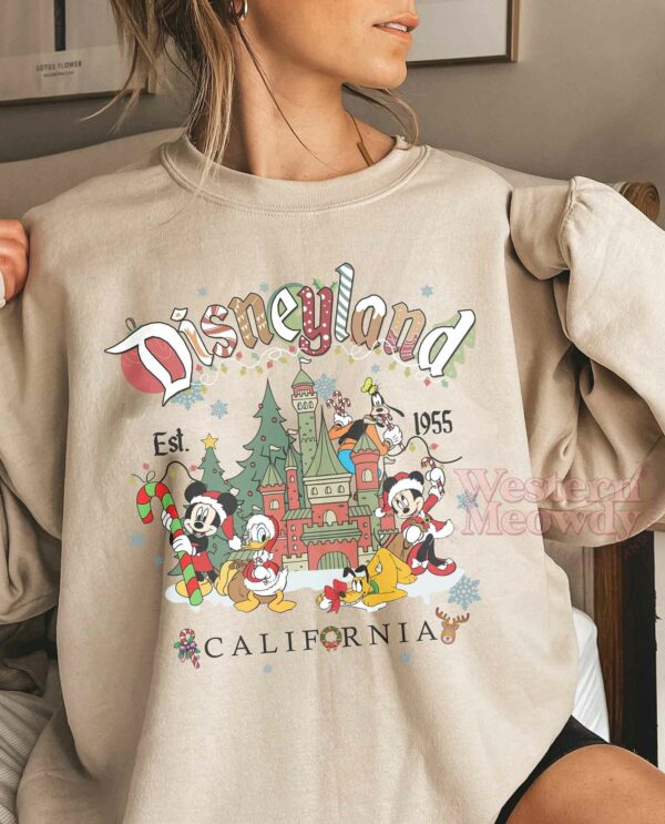 Vintage 90s Mickey Est 1955 Christmas Sweatshirt