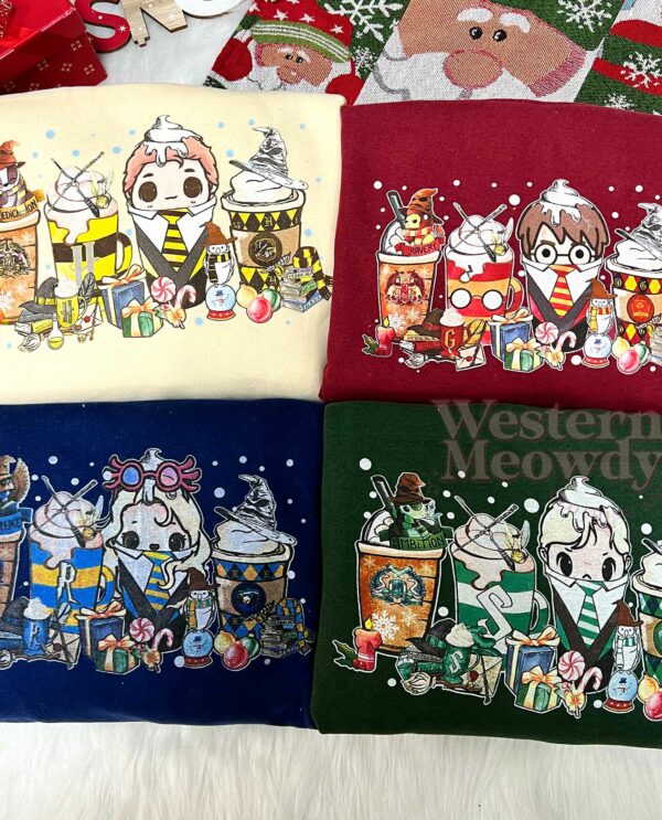 Cute Hogwarts Harry Potter Coffee Cups Sweatshirt