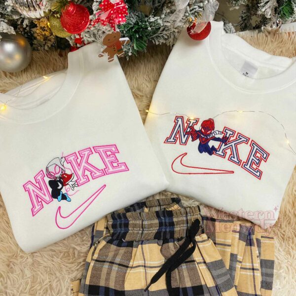 Spider Man And Gwen Embroidered Sweatshirt