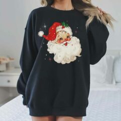 Retro Red Santa Christmas Sweatshirt