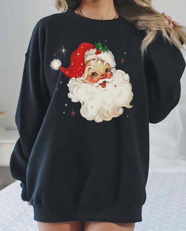 Retro Red Santa Christmas Sweatshirt