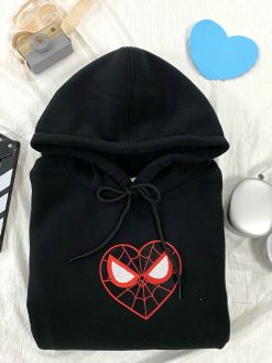 Spider Man And Gwen Cute Couple Embroidered Sweatshirt