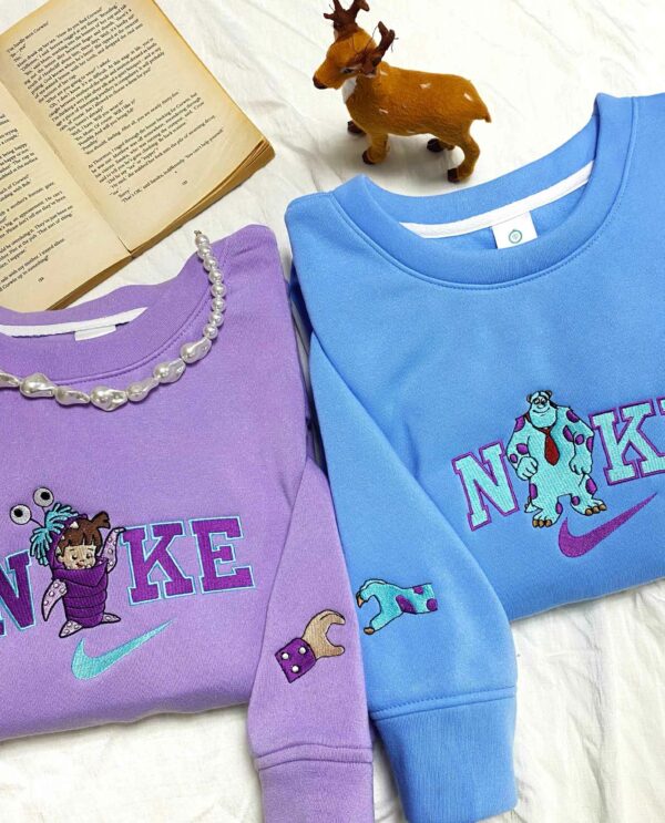 Sully and Boo Couple cute Embroidered Sweatshirt Ver2