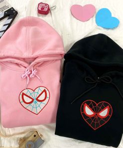 Spider Man And Gwen Cute Couple Embroidered Sweatshirt