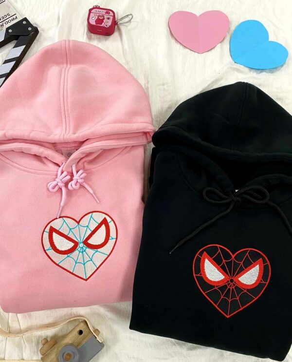 Spider Man And Gwen Cute Couple Embroidered Sweatshirt