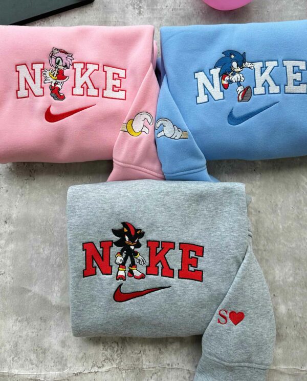 Sonic, Amy and Shadow Couple Embroidered