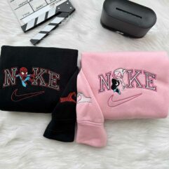 Spider Man And Gwen Ver2 Couple Embroidered Sweatshirt