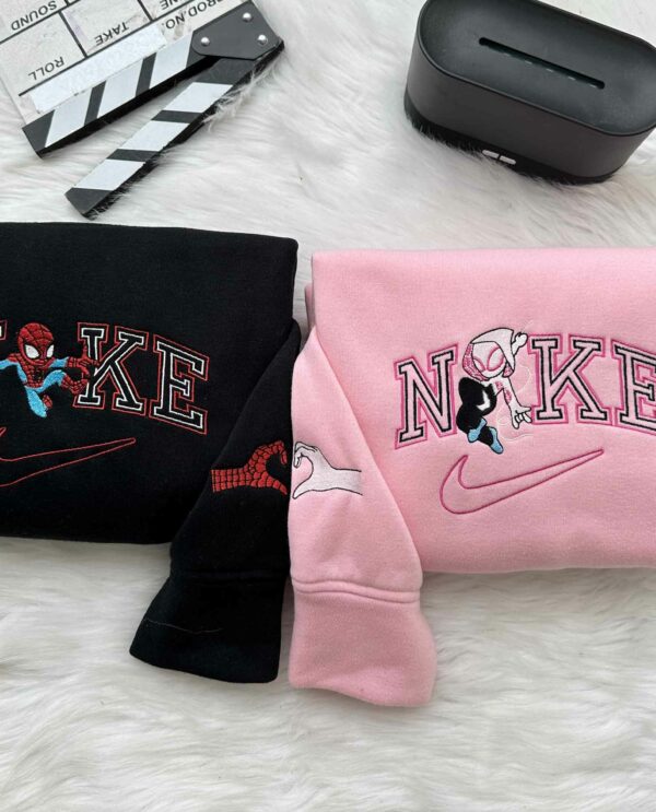 Spider Man And Gwen Ver2 Couple Embroidered Sweatshirt