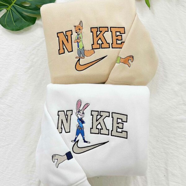 Judy Hopps And Nick Wilde Ver2 Couple Embroidered Sweatshirt