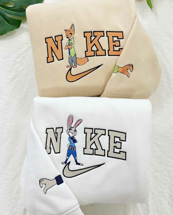 Judy Hopps And Nick Wilde Ver2 Couple Embroidered Sweatshirt