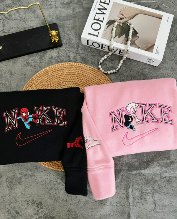 Spider Man And Gwen Ver2 Couple Embroidered Sweatshirt