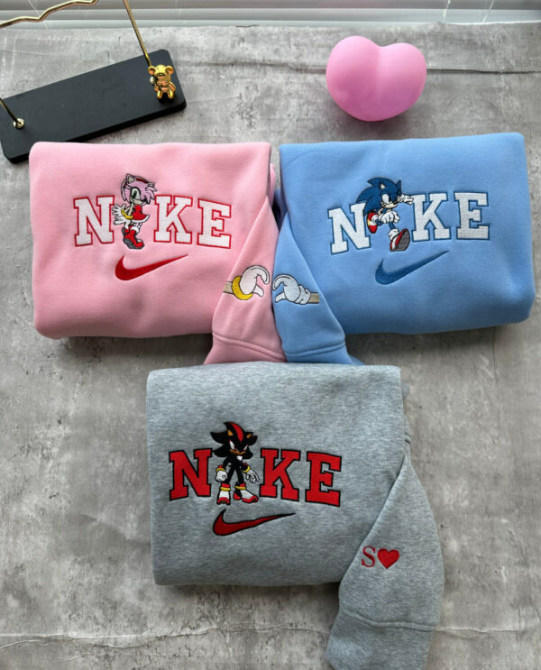 Sonic, Amy and Shadow Couple Embroidered