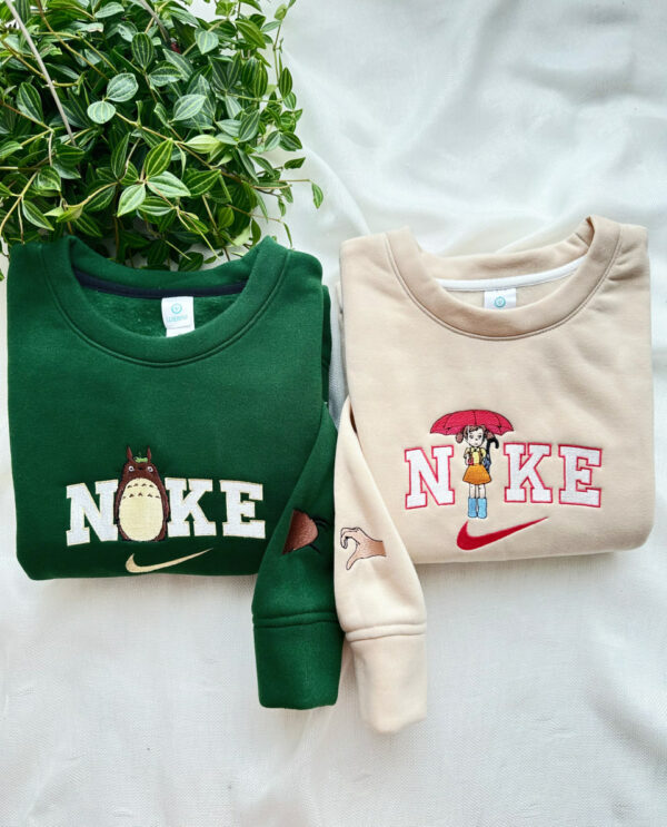 Totoro and Mei Couple Embroidered