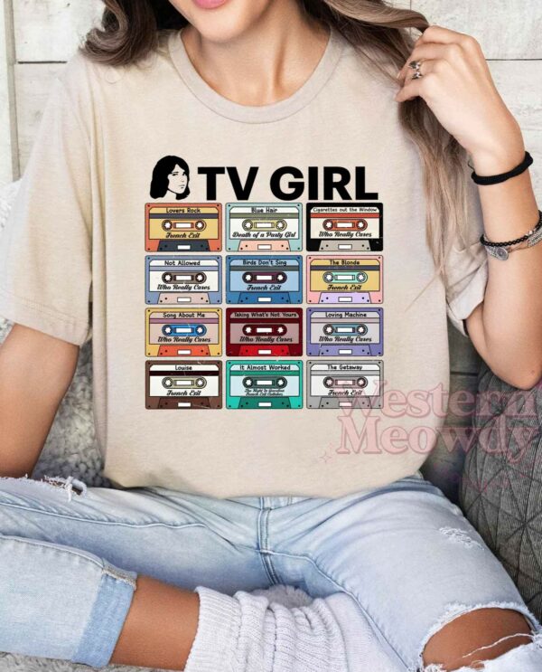 TV Girl Cassette Tapes with Song Names Shirt