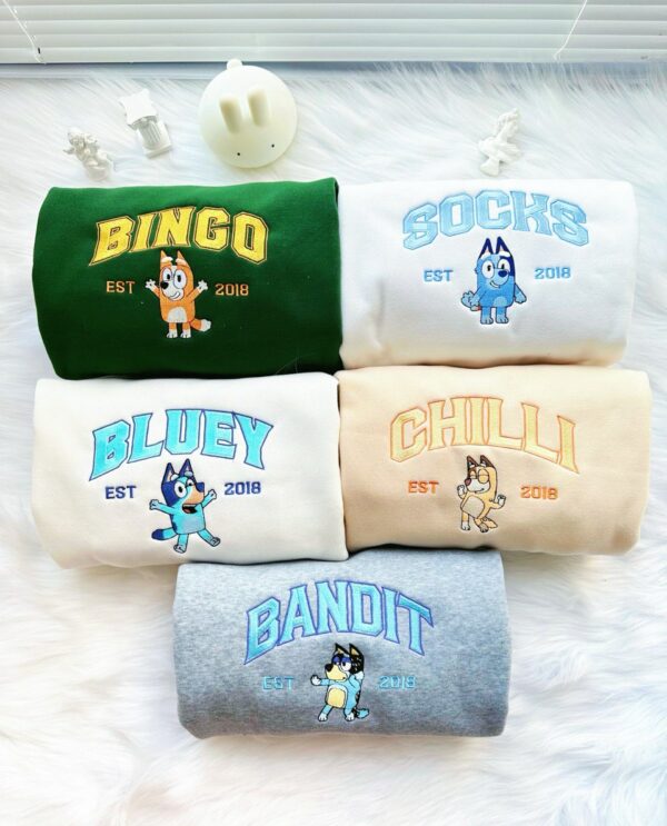 Bluey & Family Embroidered Sweatshirt