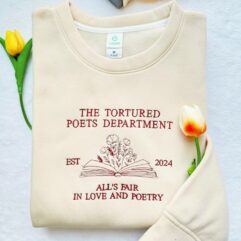 TS – TTPD Album Vintage Embroidered Sweatshirt