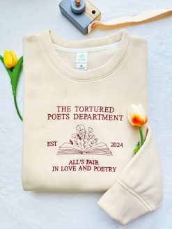 TS – TTPD Album Vintage Embroidered Sweatshirt
