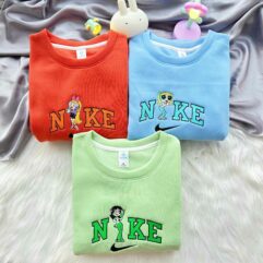 Powerpuff Girl – Blossom, Bubbles, and Buttercup Embroidered Sweatshirt Powerpuff Girl – Blossom, Bubbles, and Buttercup Embroidered Sweatshirt