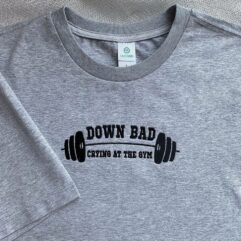TS – Down Bad, crying at the gym Embroidered Sweatshirt