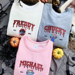 Stitch Halloween Version – Embroidered Sweatshirt/Hoodie/T-shirt