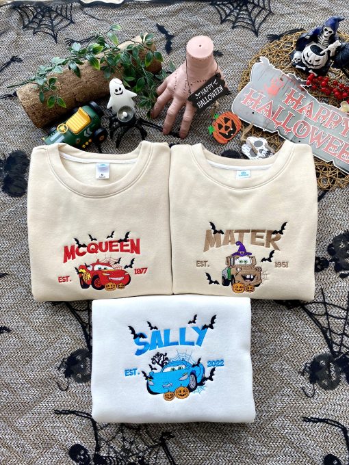 Pixar Cars (ver Halloween) – Embroidered Sweatshirt/Hoodie/T-shirt