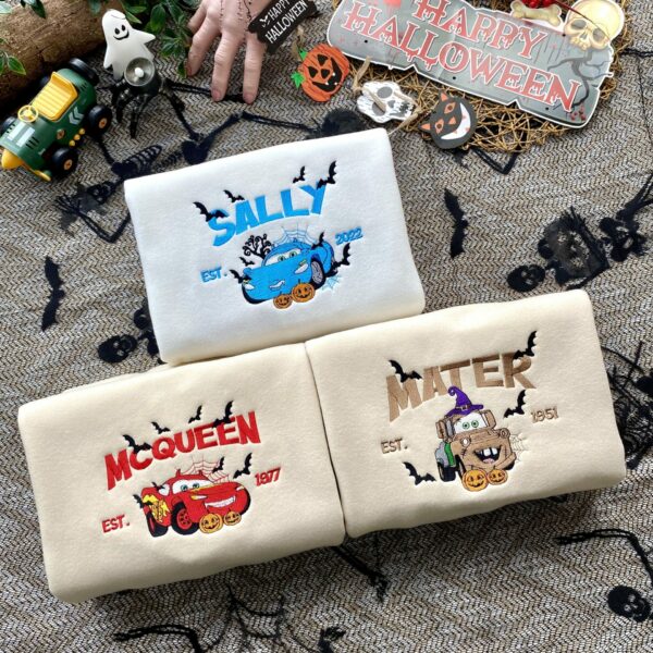 Pixar Cars (ver Halloween) – Embroidered Sweatshirt/Hoodie/T-shirt